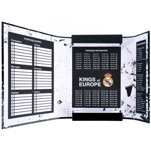 Папка для зош. В5 "Kite" №RL26-210 FC Real Madrid на рез. картон