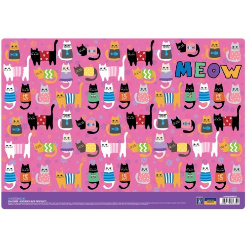 Підкладка для столу "CoolForSchool" №CF69001-05 Funny Cats А3(8)(160)