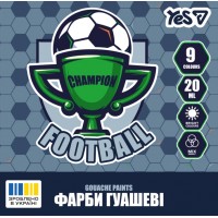 Гуаш "Yes" Football 9кольор. 20мл №230452(12)(24)