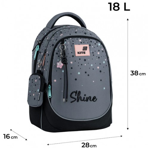 Рюкзак "Kite" Education Shine 3від. 2карм. №K26-700M-2