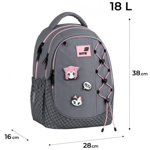 Рюкзак "Kite" Education Meow 3від. 2карм. №K26-700M-3