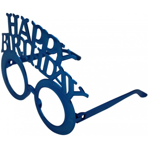 Окуляри великі "Happy birthday" синій №15819