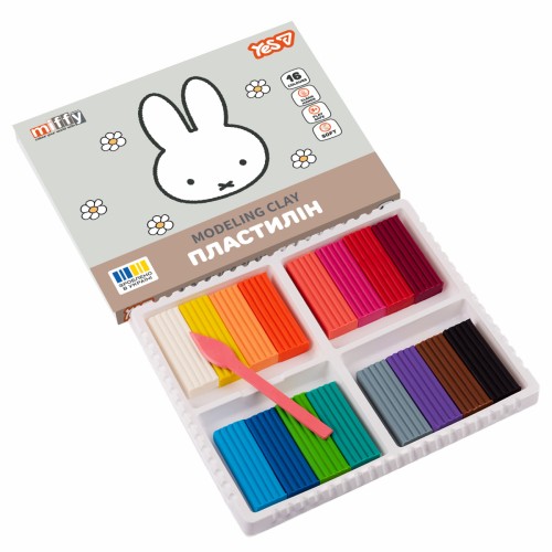 Пластилін "Yes" Miffy 16 кольор. 320гр №540720