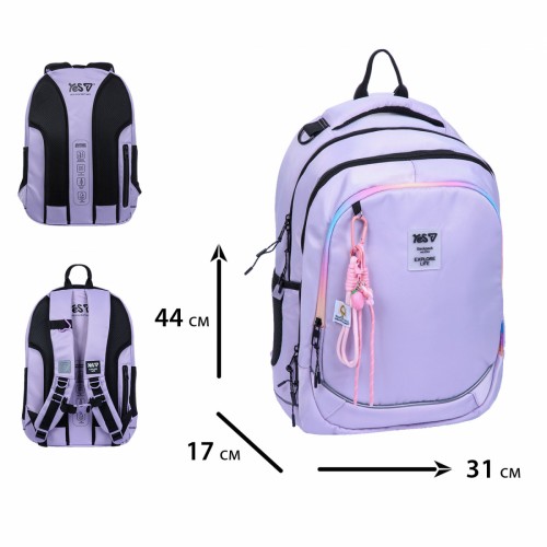Рюкзак "Yes" TS-59L Lilac 2від.,5карм.№550407