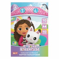 Картон кольор. А4 одностор.10арк./10кольор. Gabby Dollhouse №956847/Yes/