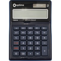  Калькулятор Optima 12-розрядний 134х107х34мм, водонепроникний (1) (20) (40) №O75514