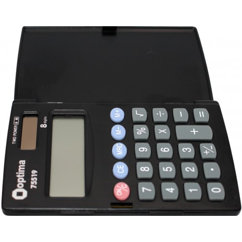  Калькулятор Optima 8-розрядний, кишеньковий 103х67х10мм № O75519
