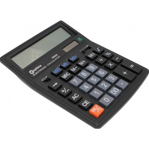 Калькулятор Optima 12-розрядний 200х154х36мм (1) (10) (40) №O75525