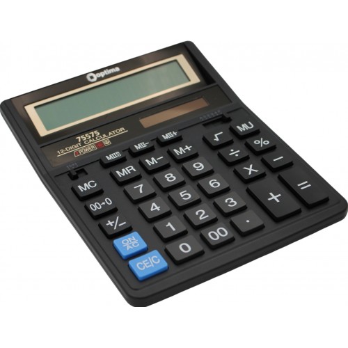  Калькулятор Optima 12-розрядний 203х158х30,5 мм (1) (10) (40) №O75575