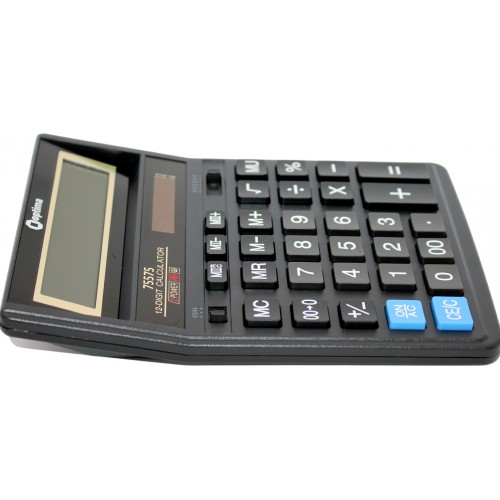  Калькулятор Optima 12-розрядний 203х158х30,5 мм (1) (10) (40) №O75575