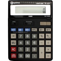  Калькулятор Optima 12-разрядный 200х150х27мм (1) (20) (40) №O75505