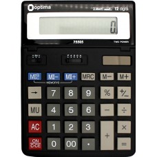 Калькулятор Optima 12-розрядний 200х150х27мм (1) (20) (40) №O75505