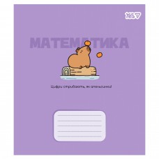 Зошит 24арк. кліт. YES Предметка-Математика (Capybara) виб.гібрид,лак №768551(10)(320)