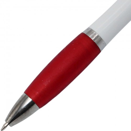 Ручка авт. кульк. SL1158W(1202W) корп. біло-черв.
