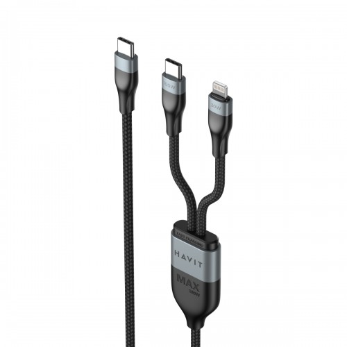 Кабель Type C > lightning Havit XV-CB6326 PD100W 2.4A 1.2м