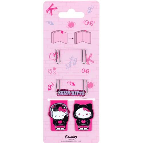Набір закладок магніт."Kite" з фігурними скріпками Hello Kitty №HK26-495(24)