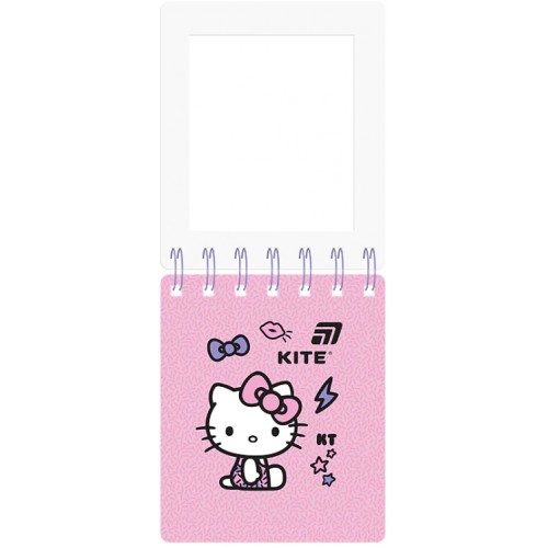 Блокнот пруж. А6 80арк. кліт. карт. обкл. вирубка "Hello Kitty" №HK26-276-1/Kite/