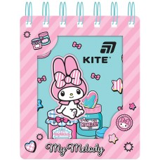 Блокнот пруж. А6 80арк. кліт. карт. обкл. вирубка "My Melody" №HK26-276-2/Kite/