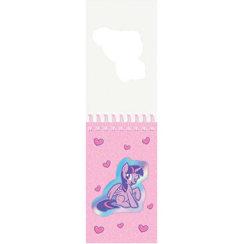 Блокнот пруж. А6 80арк. лін. карт. обкл. вирубка "My Little Pony" №LP26-279/Kite/