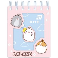 Блокнот пруж. А6 80арк. кліт. карт. обкл. вирубка "Molang" №ML26-276/Kite/