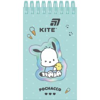 Блокнот пруж. А6 80арк. лін. карт. обкл. вирубка "Pochacco" №PC26-279/Kite/