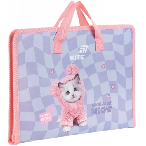 Папка-портфель "Kite" №SP26-202 А4,на блиск. Studio Pets