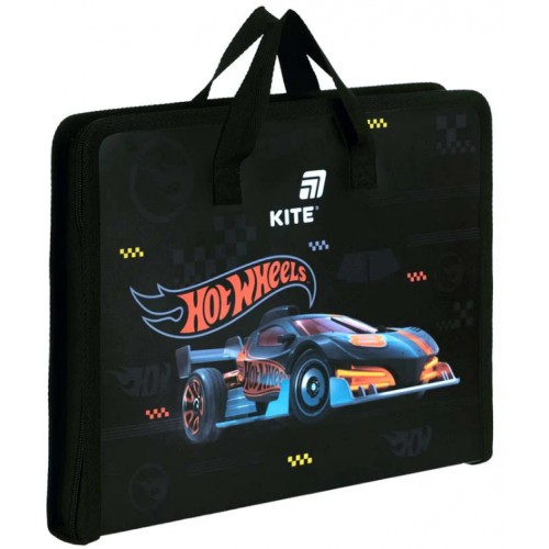 Папка-портфель "Kite" №HW26-202 А4,на блиск. Hot Wheels