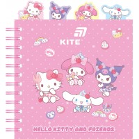 Блокнот пруж. В6 80арк. кліт. карт. обкл. з розділювачами "Hello Kitty" №HK26-278/Kite/