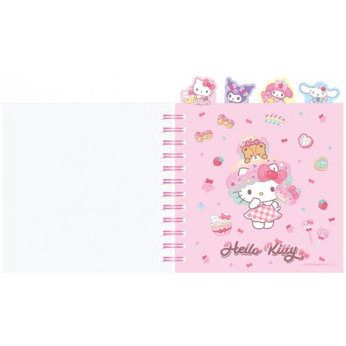Блокнот пруж. В6 80арк. кліт. карт. обкл. з розділювачами "Hello Kitty" №HK26-278/Kite/