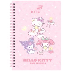 Блокнот пруж. А5 80арк. кліт. "Hello Kitty" HK26-277/Kite/