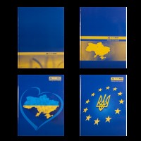 Книга-канц. А4 192арк. кліт. тв. лам. офс. "Ukraine" №BM.2404i/Buromax/(20)