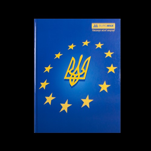 Книга-канц. А4 192арк. кліт. тв. лам. офс. "Ukraine" №BM.2404i/Buromax/(20)