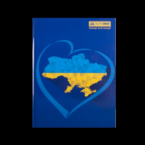 Книга-канц. А4 192арк. кліт. тв. лам. офс. "Ukraine" №BM.2404i/Buromax/(20)