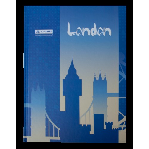 Книга-канц. А4 80арк. кліт. тв. лам. офс. "Столиці світу" №BM.2300-102i/Buromax/