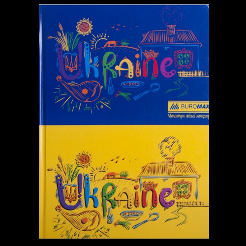 Книга-канц. А4 96арк. кліт. тв. лам. офс. "Ukraine" асорті №BM.2400-38i/Buromax/