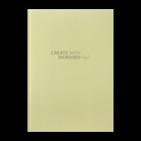 Книга-канц. А4 96арк. кліт. тв. лам. офс. "Morandi Style" оливкова №BM.2400-436i/Buromax/