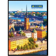 Книга-канц. А4 192арк. кліт. тв. лам. офс. "Міста/Сезони" №BM.2408i/Buromax/(20)