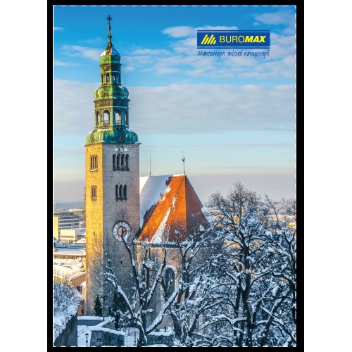 Книга-канц. А4 192арк. кліт. тв. лам. офс. "Міста/Сезони" №BM.2408i/Buromax/(20)