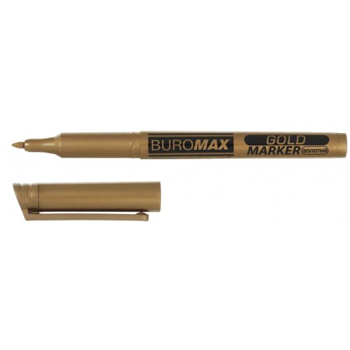 Маркер "Buromax" №BM.8709-23 GOLD 1-2 мм, золотий