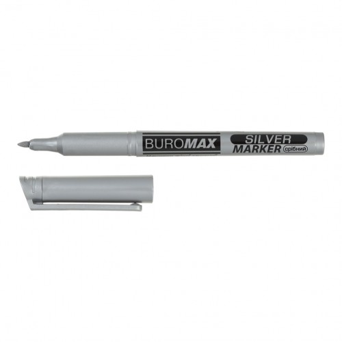 Маркер "Buromax" №BM.8709-24 SILVER 1-2 мм, срібний