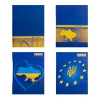 Книга-канц. А4 192арк. кліт. тв. лам. офс. "Ukraine" №BM.2404i/Buromax/(20)