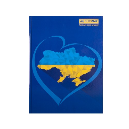Книга-канц. А4 192арк. кліт. тв. лам. офс. "Ukraine" №BM.2404i/Buromax/(20)