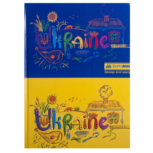 Книга-канц. А4 96арк. кліт. тв. лам. офс. "Ukraine" асорті №BM.2400-38i/Buromax/