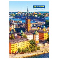 Книга-канц. А4 192арк. кліт. тв. лам. офс. "Міста/Сезони" №BM.2408i/Buromax/(20)