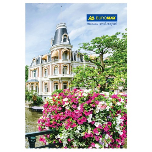 Книга-канц. А4 192арк. кліт. тв. лам. офс. "Міста/Сезони" №BM.2408i/Buromax/(20)