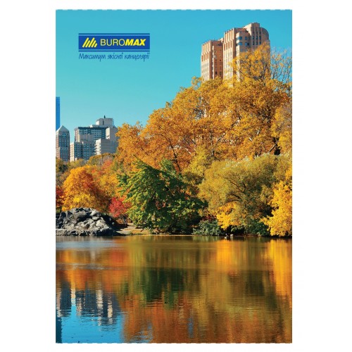 Книга-канц. А4 192арк. кліт. тв. лам. офс. "Міста/Сезони" №BM.2408i/Buromax/(20)