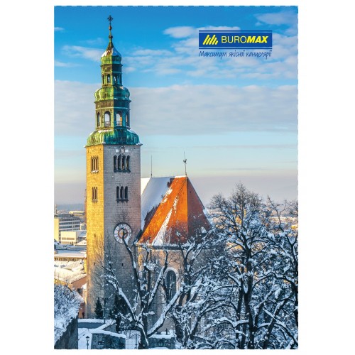 Книга-канц. А4 192арк. кліт. тв. лам. офс. "Міста/Сезони" №BM.2408i/Buromax/(20)