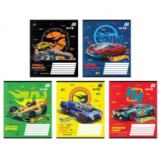 Зошит 12арк. кліт. "Kite" гібр. лак. + УФ лак Hot Wheels №HW26-232(25)(600)