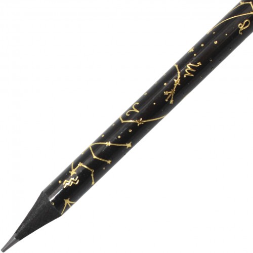 Олівець гр. "Buromax" №BM.8529 HB Black Zodiac з гумкою(100)