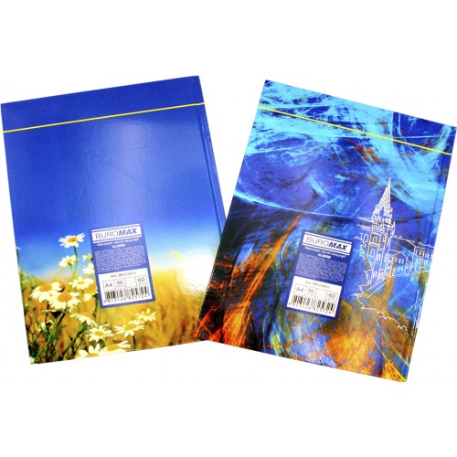 Книга-канц. А4 96арк. лін. тв. лам. офс. "Nature" асорті №BM.2401i/Buromax/